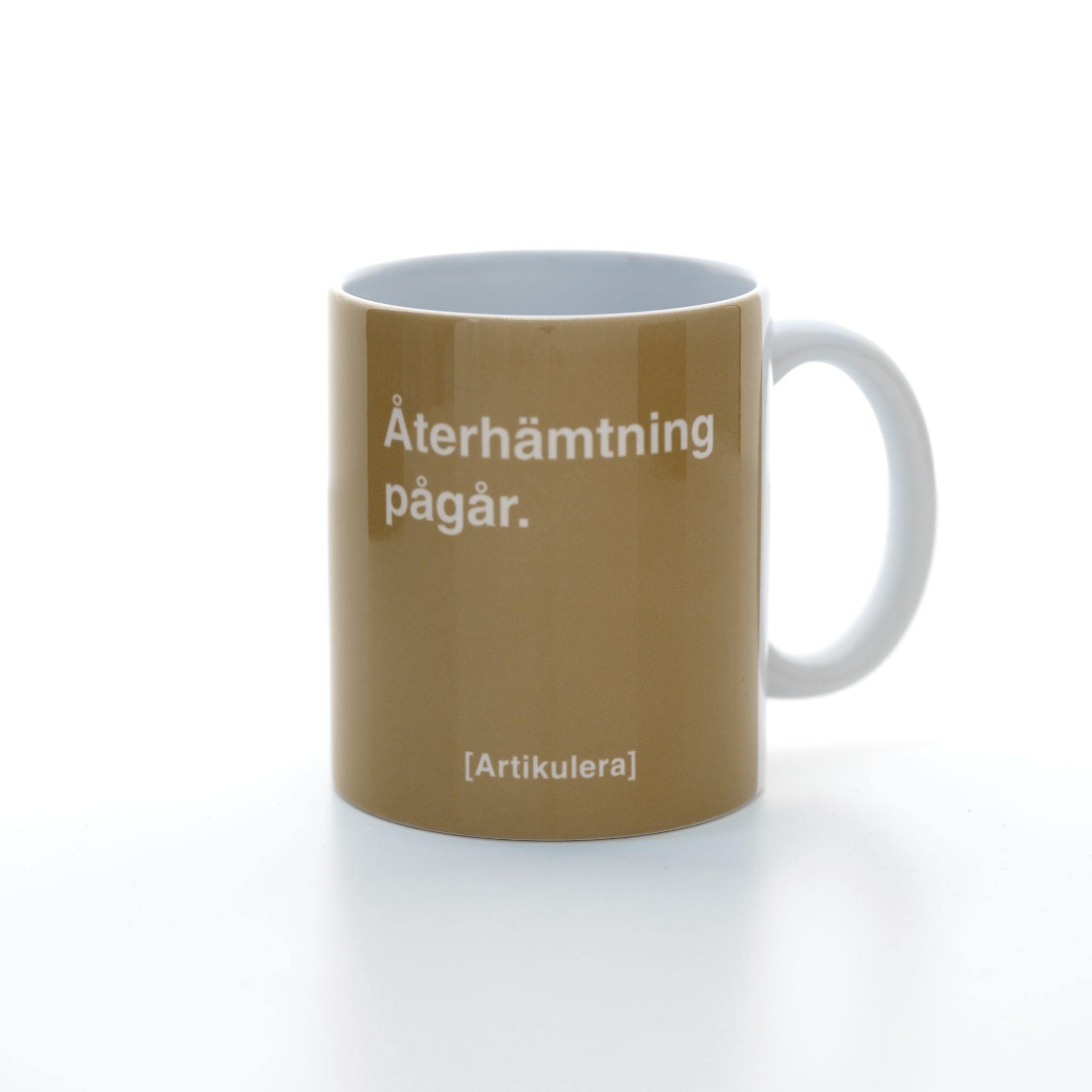 Artikulera-mugg — ”Återhämtning pågår.”